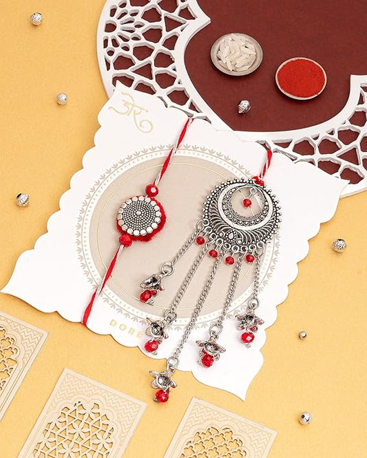 Hyperfoods® Bhaiya Bhabhi Rakhi Set With Chocolate - PUSHMYCART