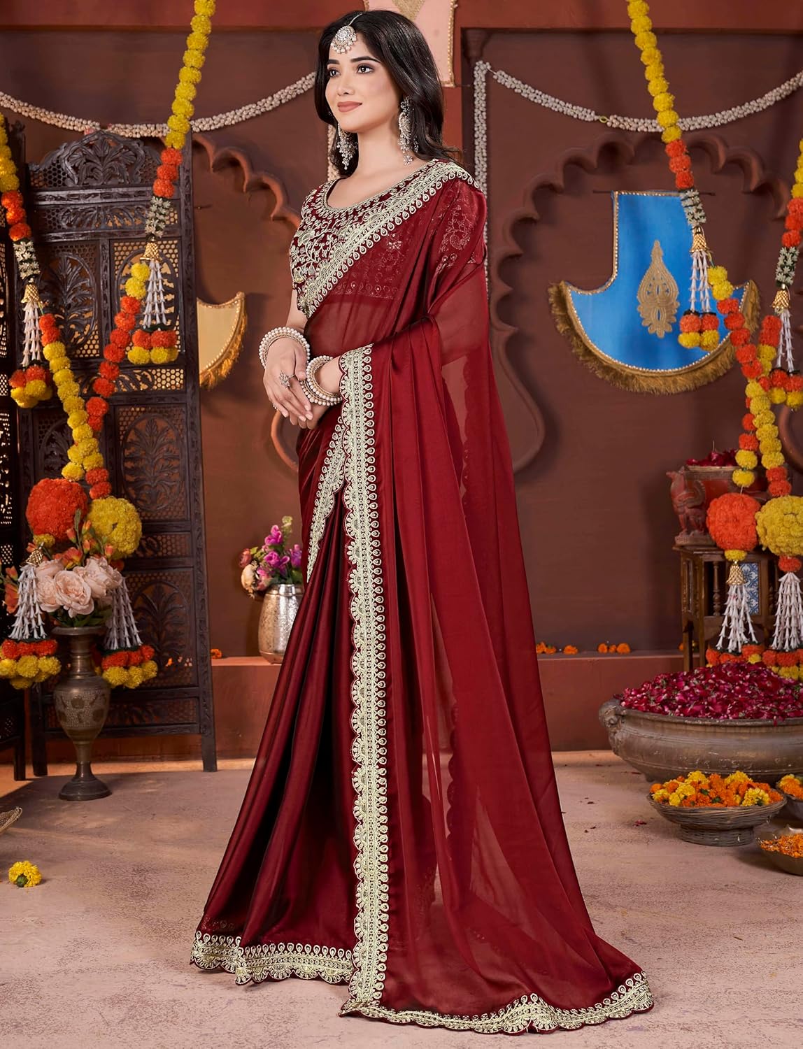 Vasthrlay Classic Traditional Saree for wedding and party wear styling