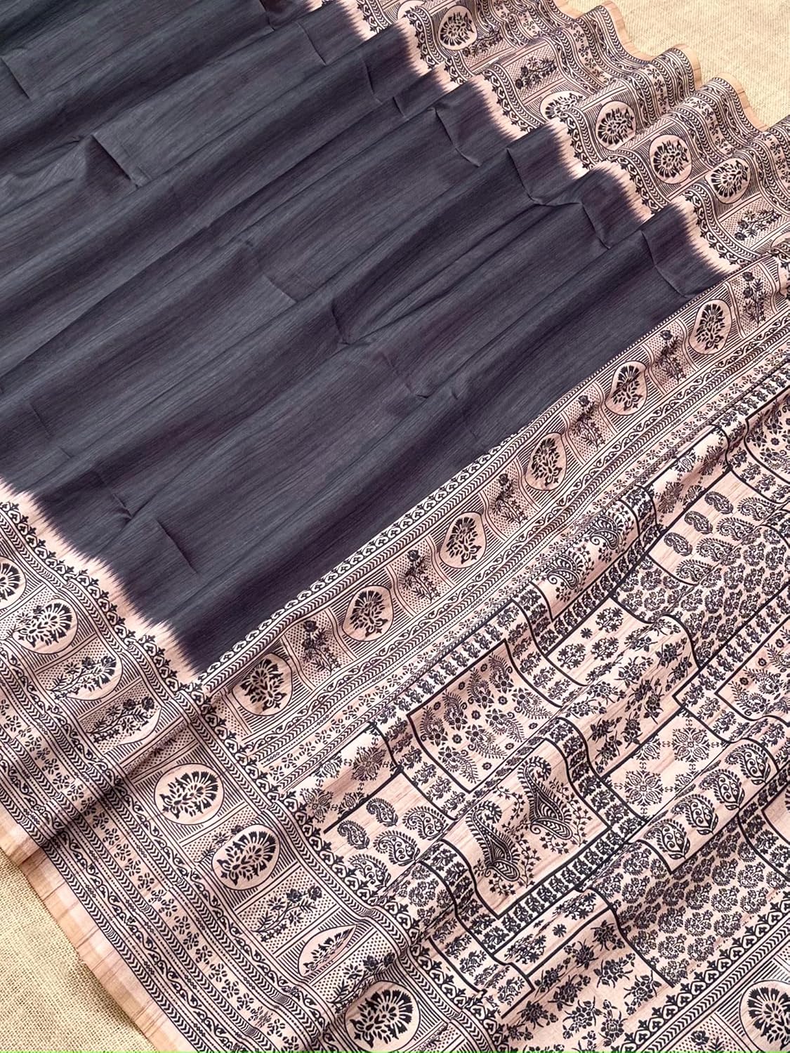 Vasthrlay Classic Kalamkari Saree with elegant Tussar styling
