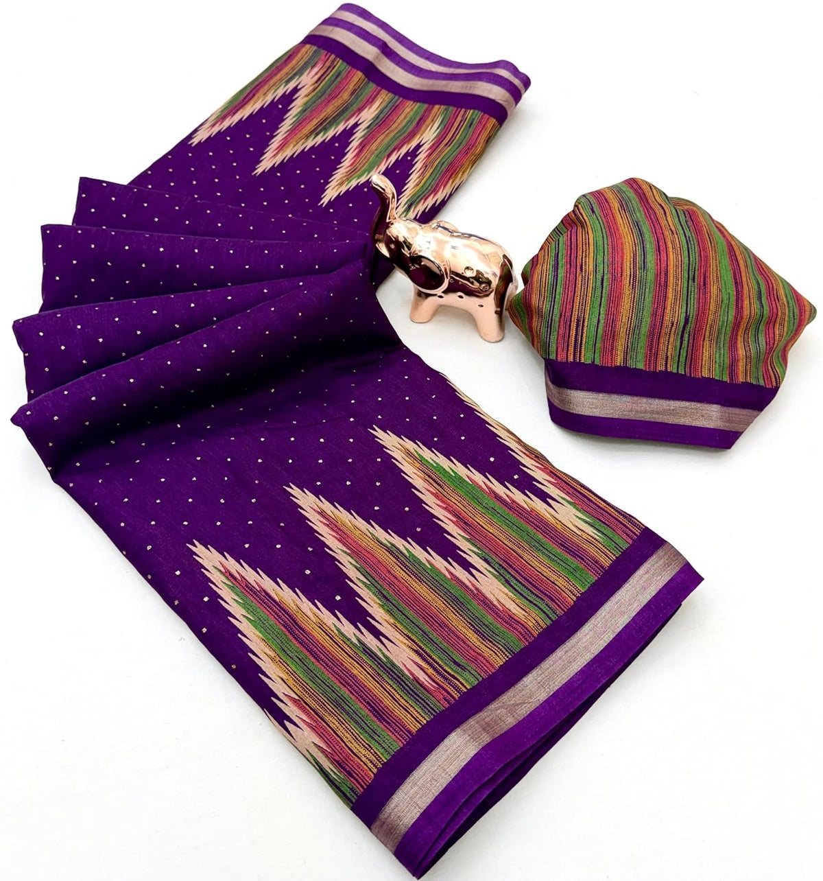 Vasthrlay Tussar Classic Saree with decorative Traditional design