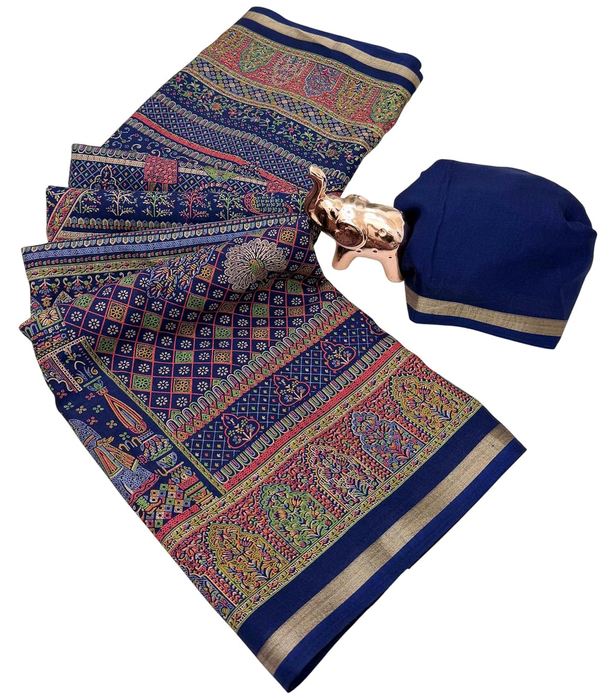 Vasthrlay Classic Ethnic Kalamkari Saree for festive ethnic occasions