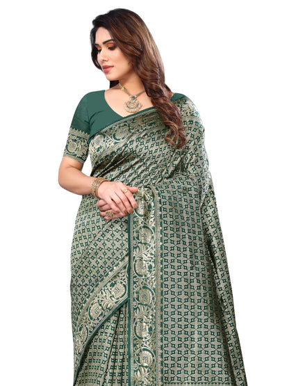Vasthrlay Kanjivaram Classic Saree with decorative traditional design