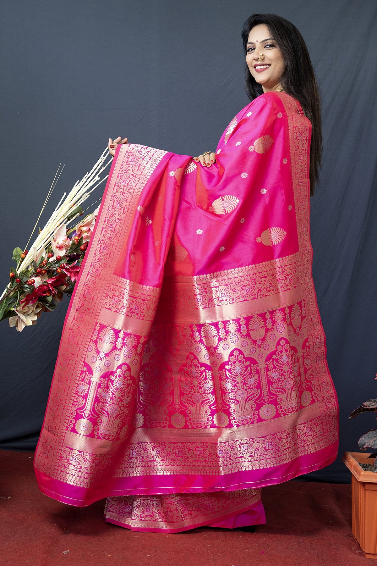 Vasthrlay Traditional Saree in Classic with refined banarasi ethnic appeal
