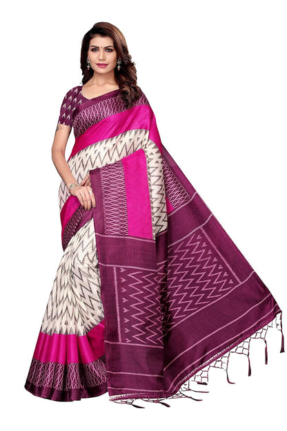 Vasthrlay Wine Ethnic Traditional Saree for festive occasions