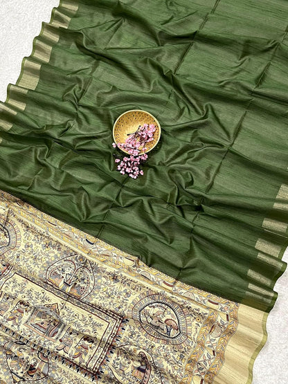 Vasthrlay Classic Traditional Saree with elegant Tussar styling