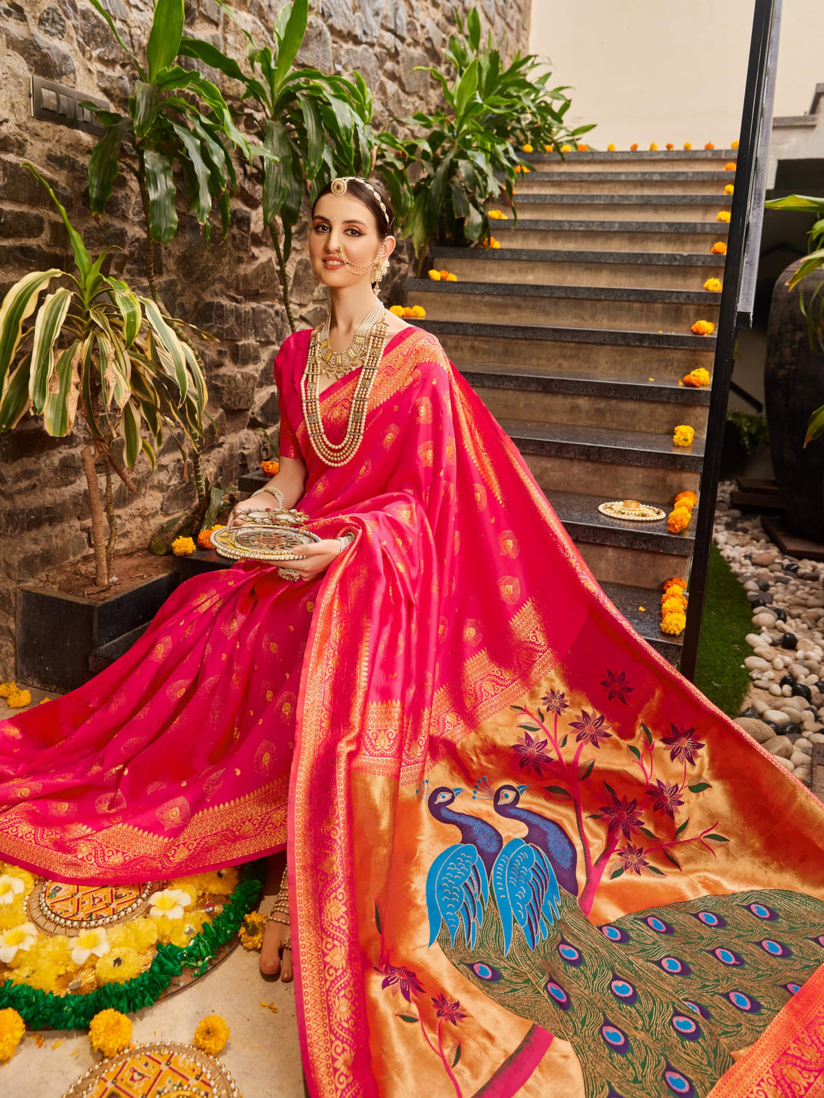 Vasthrlay Classic Traditional Saree for wedding and party wear styling