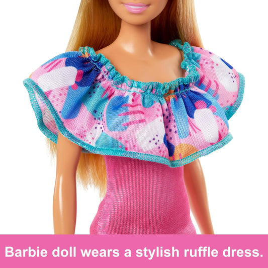 Barbie and Stacie Doll Set with 2 Pet Dogs and Accessories Summer Clothes