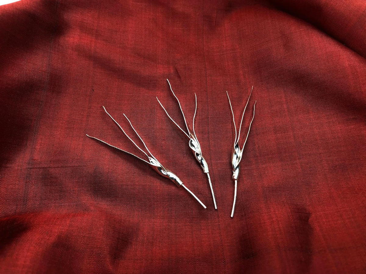 Silver Durva Grass for Hindu Puja, Traditional Sacred Offering for Ganesh, Vishnu - image 3