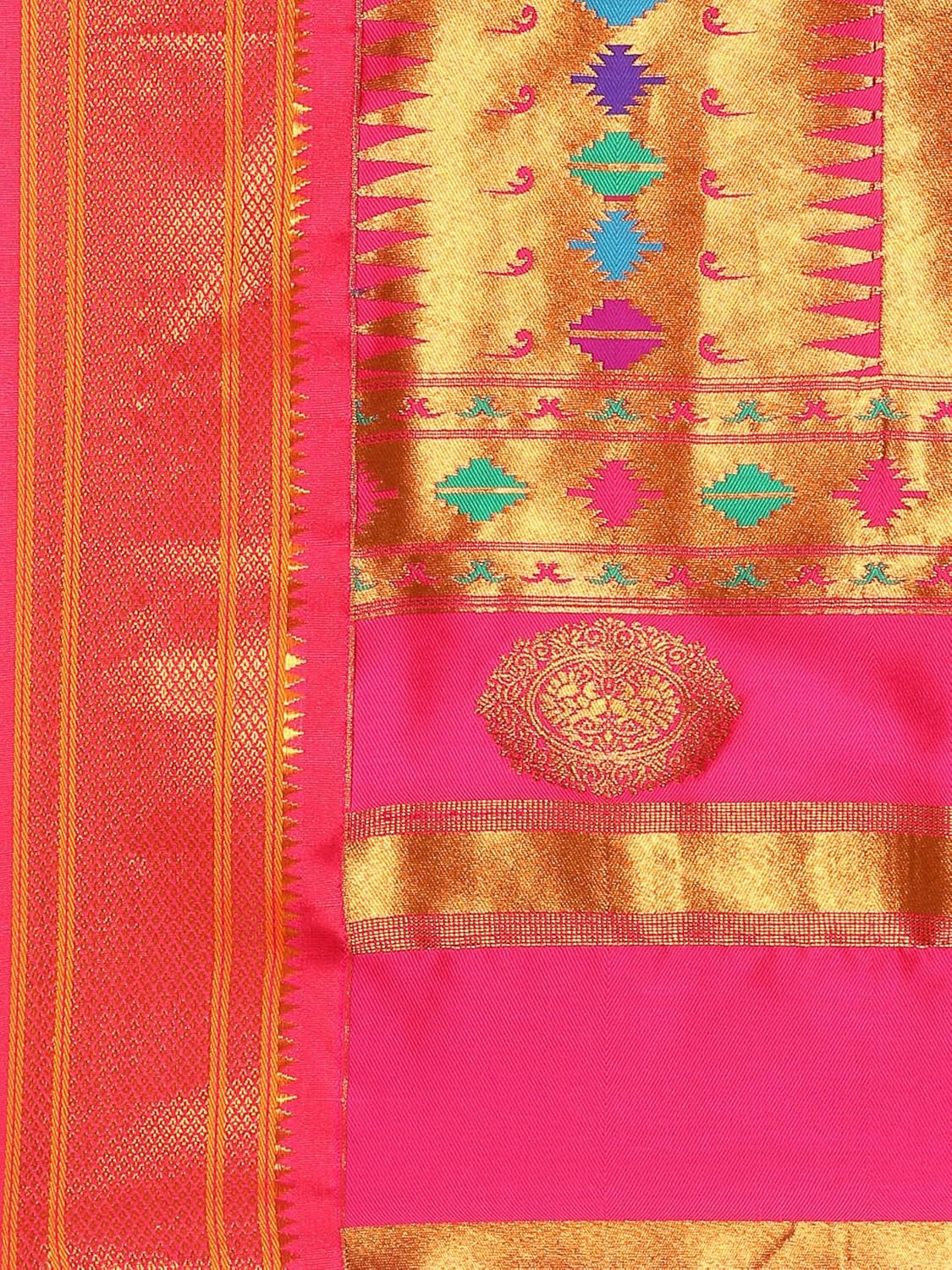Vasthrlay Traditional Saree in Bottle with refined paithani ethnic appeal