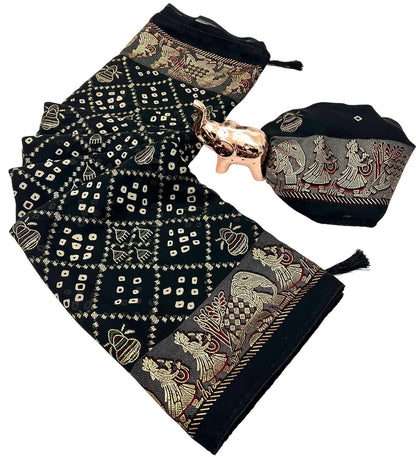 Vasthrlay Classic Georgette Kalamkari Saree for festive ethnic occasions