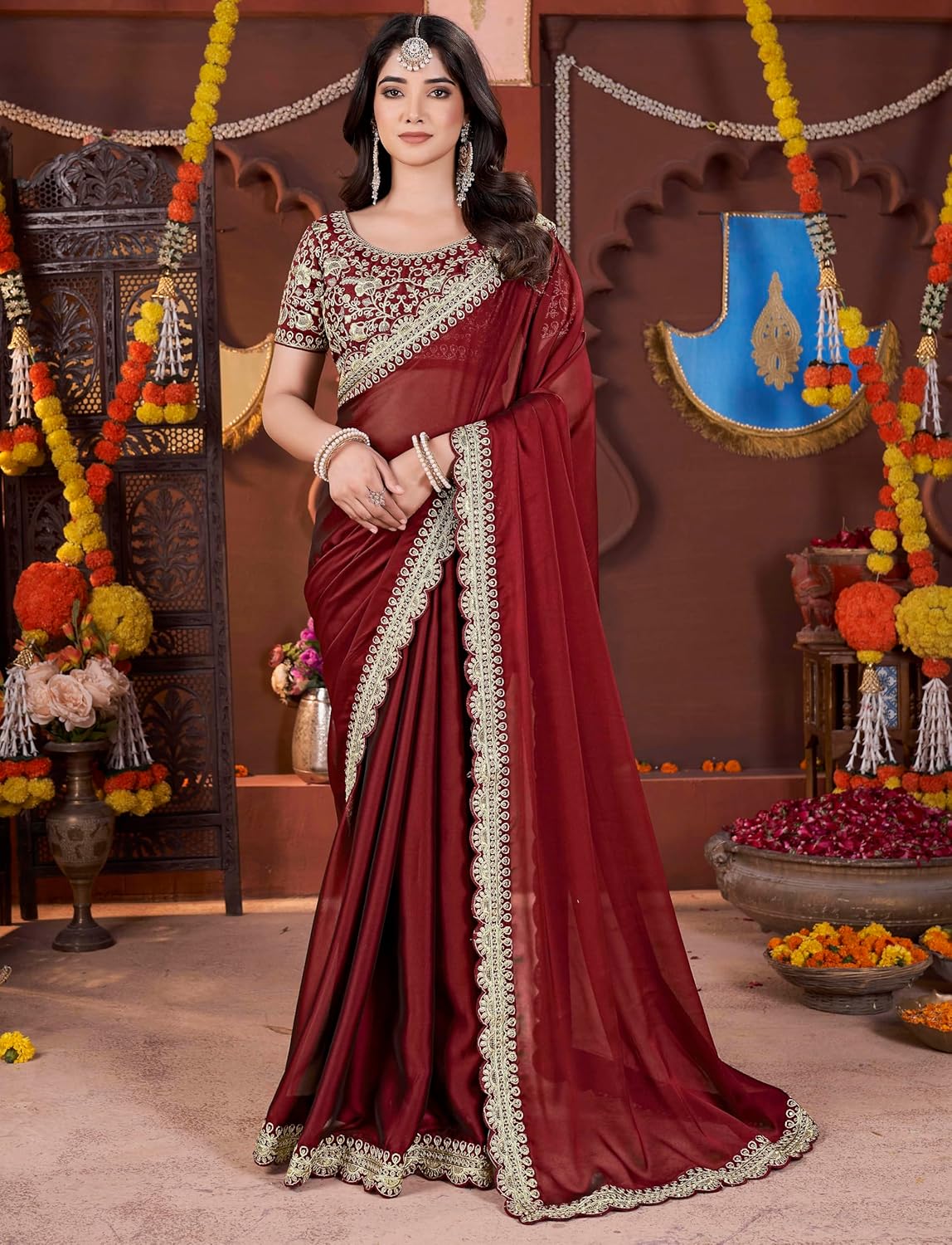 Vasthrlay Ethnic Classic Saree with decorative Designer design
