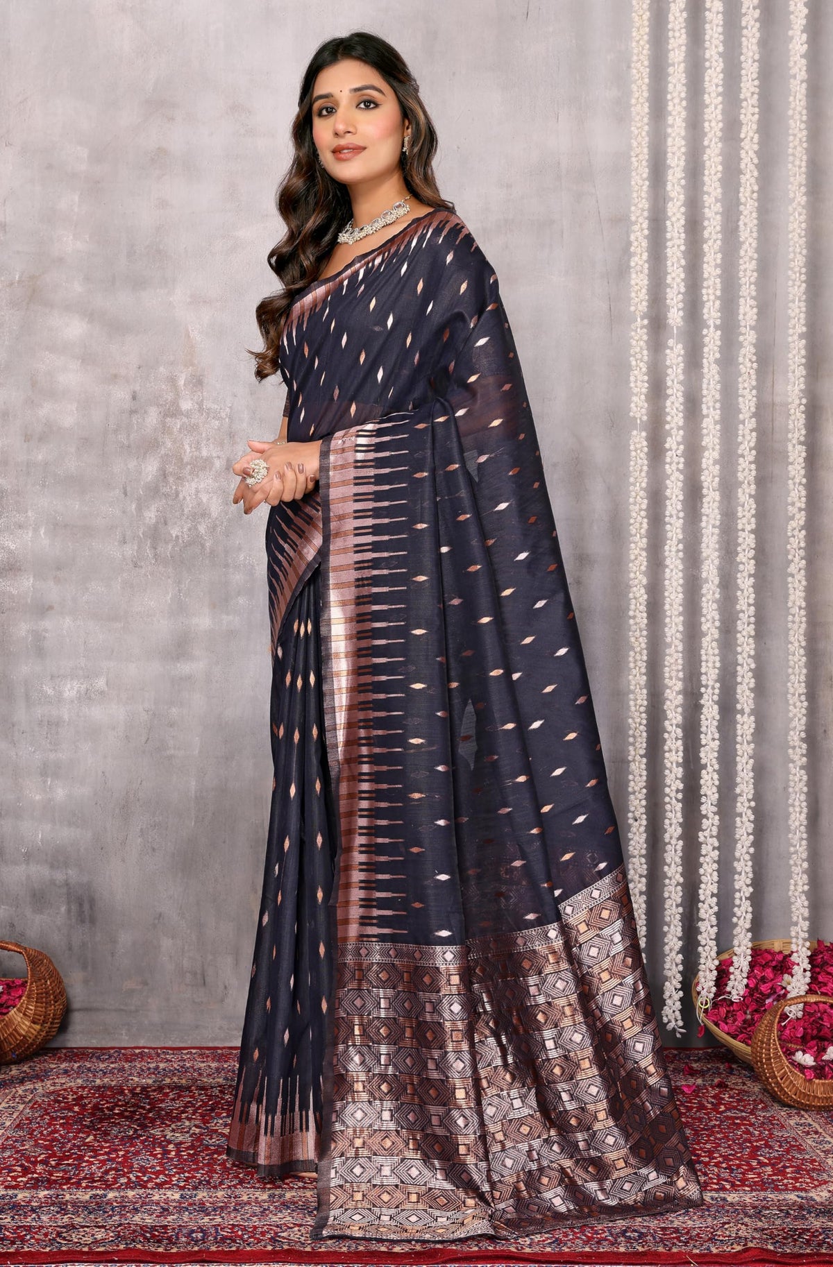 Vasthrlay Traditional Saree in Classic with refined cotton ethnic appeal