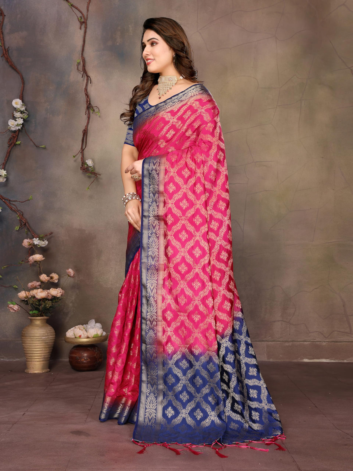 Vasthrlay Traditional Saree in Classic with refined banarasi ethnic appeal