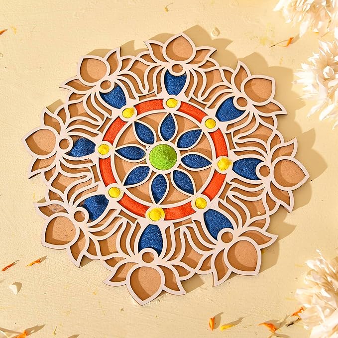 CraftVatika Diwali Rangoli Stencils Mat - PUSHMYCART