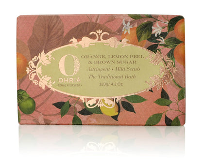 Ohria Ayurveda Orange, Lemon Peel & Brown Sugar Bathing Bar