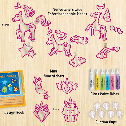 Imagimake Window Art Unicorn | Glass Painting Kit