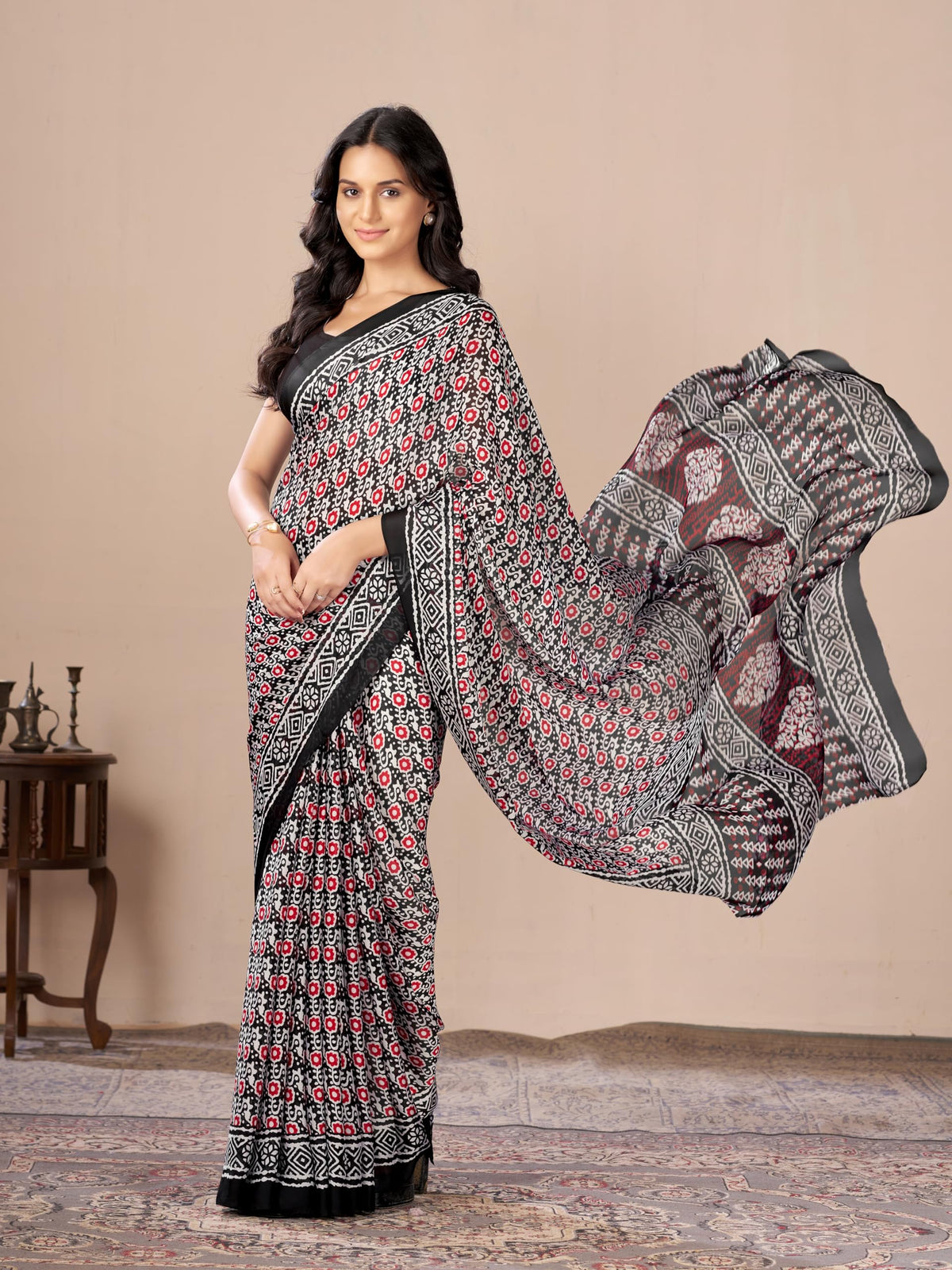 Vasthrlay Classic Traditional Saree with elegant georgette styling