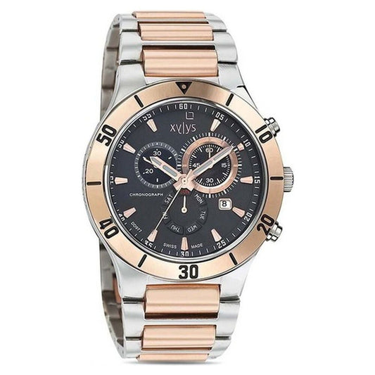Xylys Swiss Chronograph Stainless Steel Black Dial Watch for Men - image 1