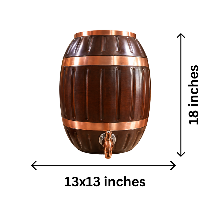 Pure Copper Antique Barrel Water Dispenser 10 Litre