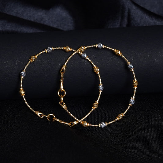 Pure Gold fancy Braclet With Beads 8.22g