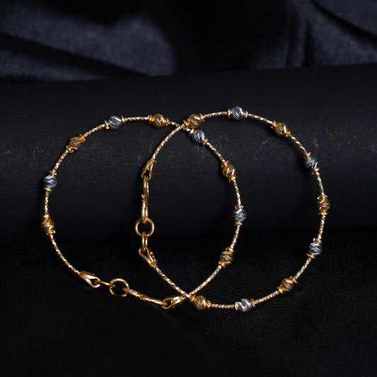 Pure Gold fancy Braclet With Beads 8.06g