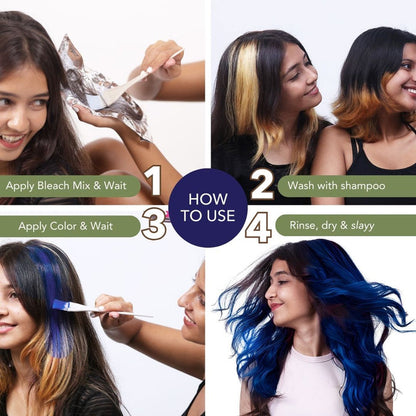Paradyes Sapphire Navy + Lighten Up! Bleach Pack