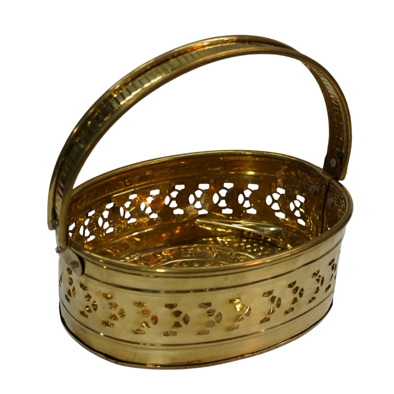 Brass Traditional Pooja Basket