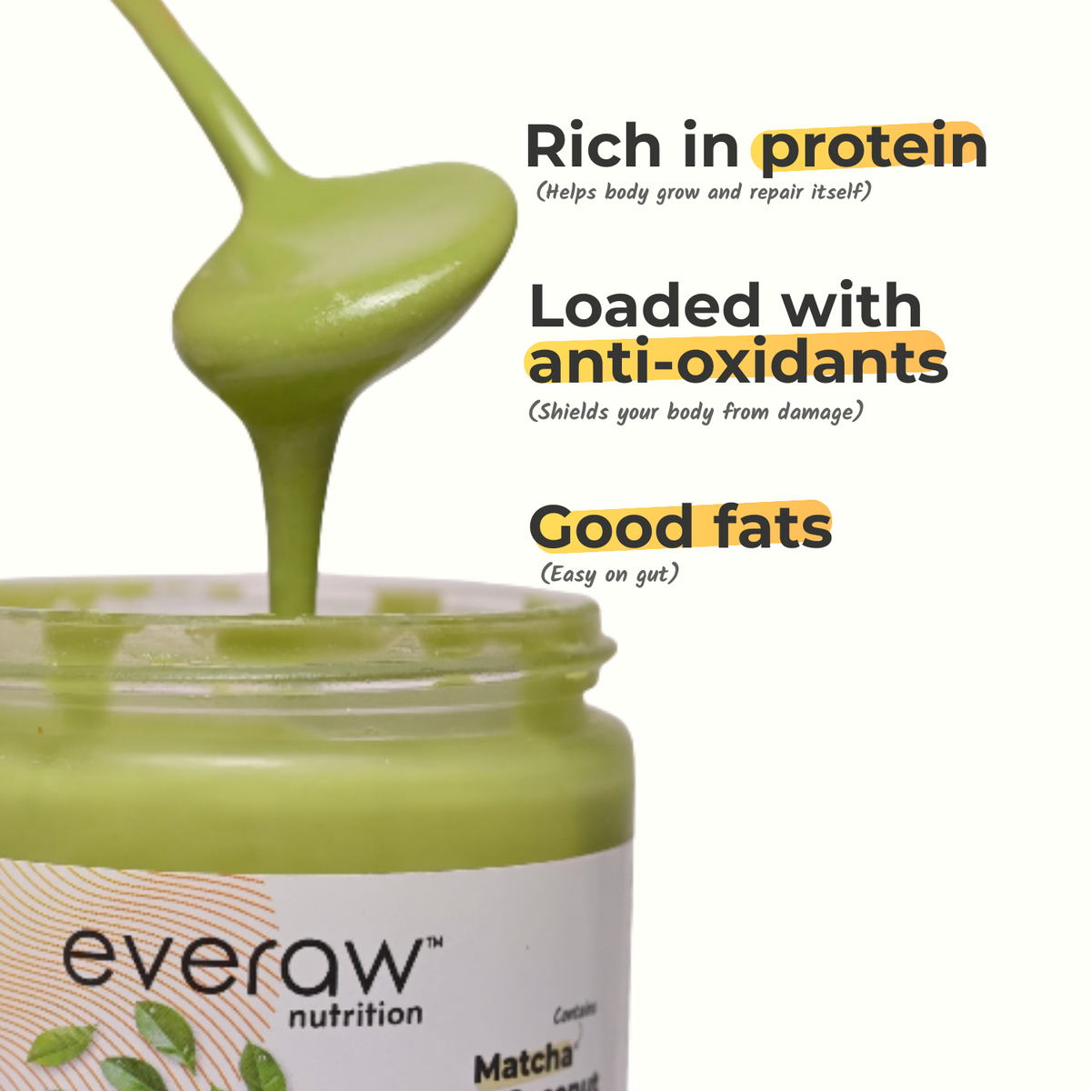 Everaw Nutrition Matcha Coconut Butter