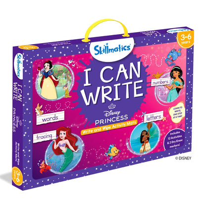 Skillmatics I Can Write Disney Princess Reusable Activity Mats Ages 3 to 6