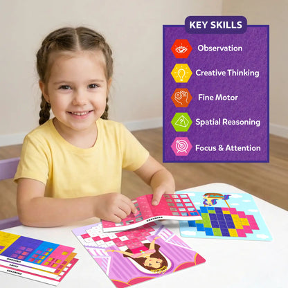 Skillmatics Felt Fun Unicorns and Princesses Reusable 3D Craft Kit Ages 3 to 8