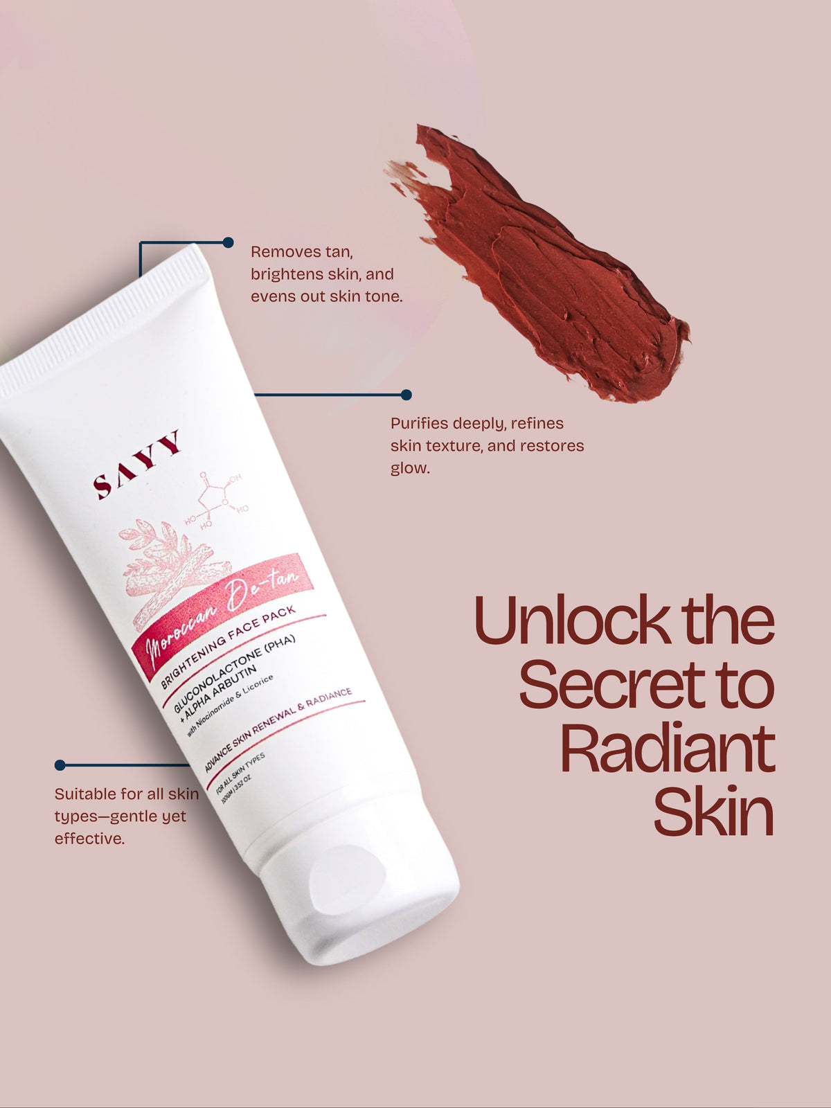 SAYY Moroccan De-Tan Brightening Face Pack