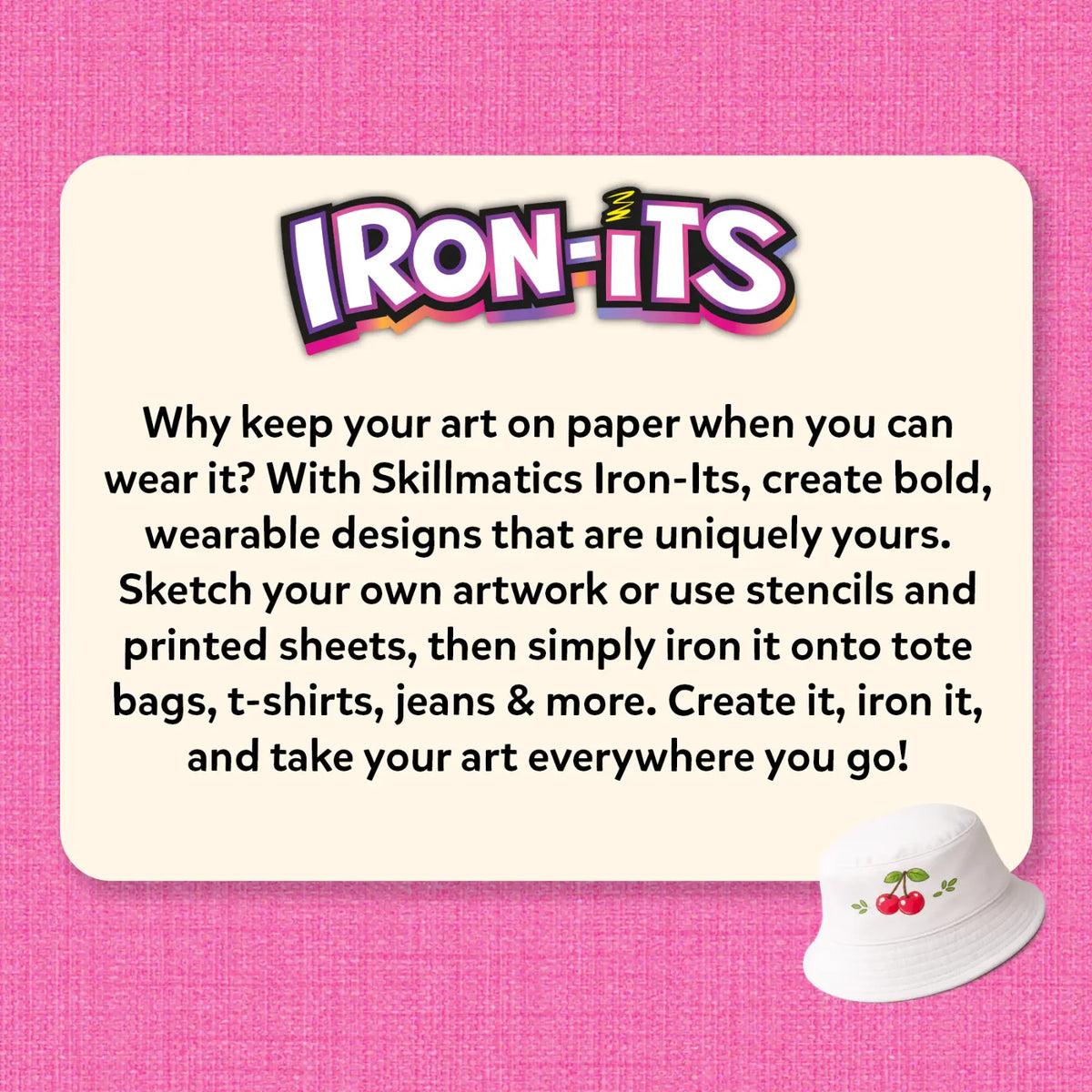 Skillmatics Iron-Its DIY Fabric Art and Craft Kit Ages 7 and Up