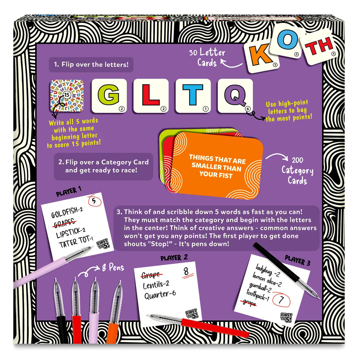 Skillmatics First to 5 Quick Category Game with a Twist Ages 8 and Up
