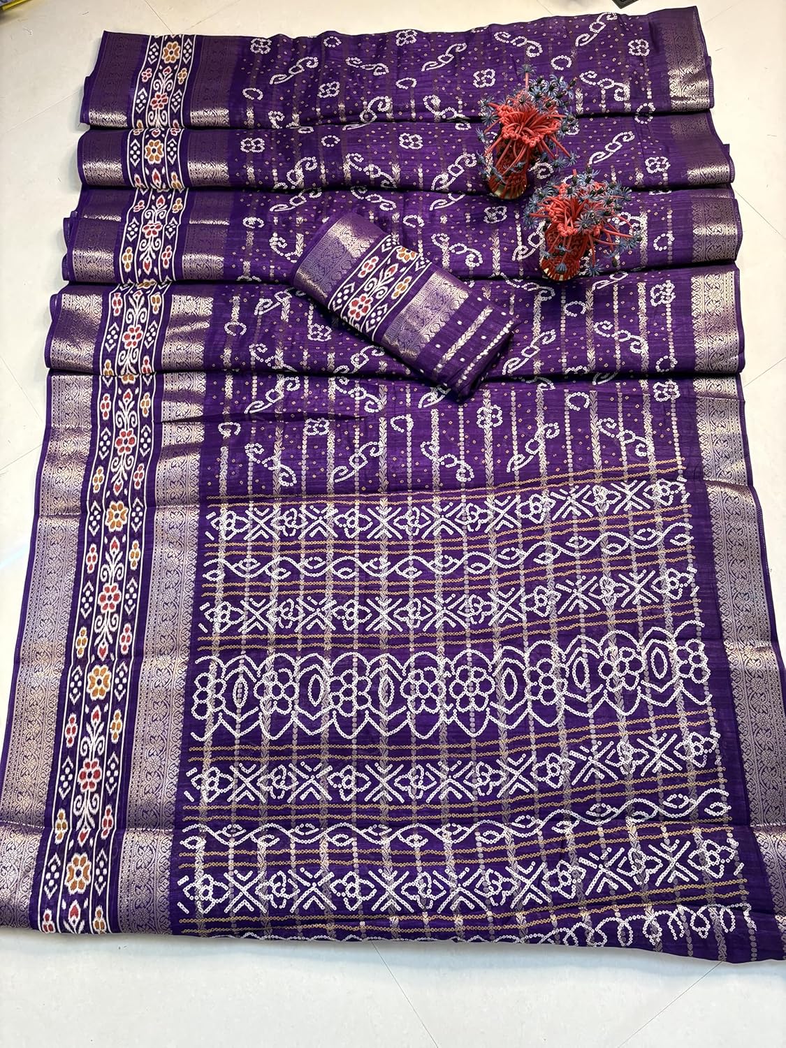 Vasthrlay Classic Traditional Saree with elegant Tussar Silk styling