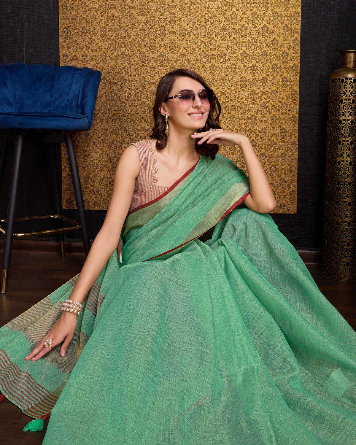 Vasthrlay Traditional Saree in Classic with refined cotton ethnic appeal