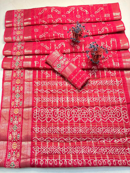 Vasthrlay Classic Traditional Saree with elegant Tussar Silk styling