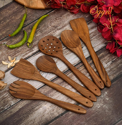 Sanjeev Kapoor Sheesham Wood Serving and Cooking Spoon Set