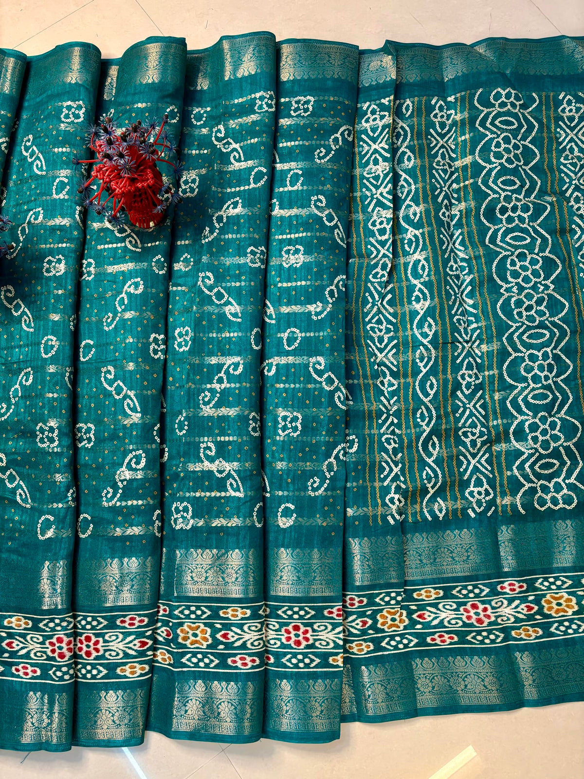 Vasthrlay Tussar Classic Saree with decorative Weaving design