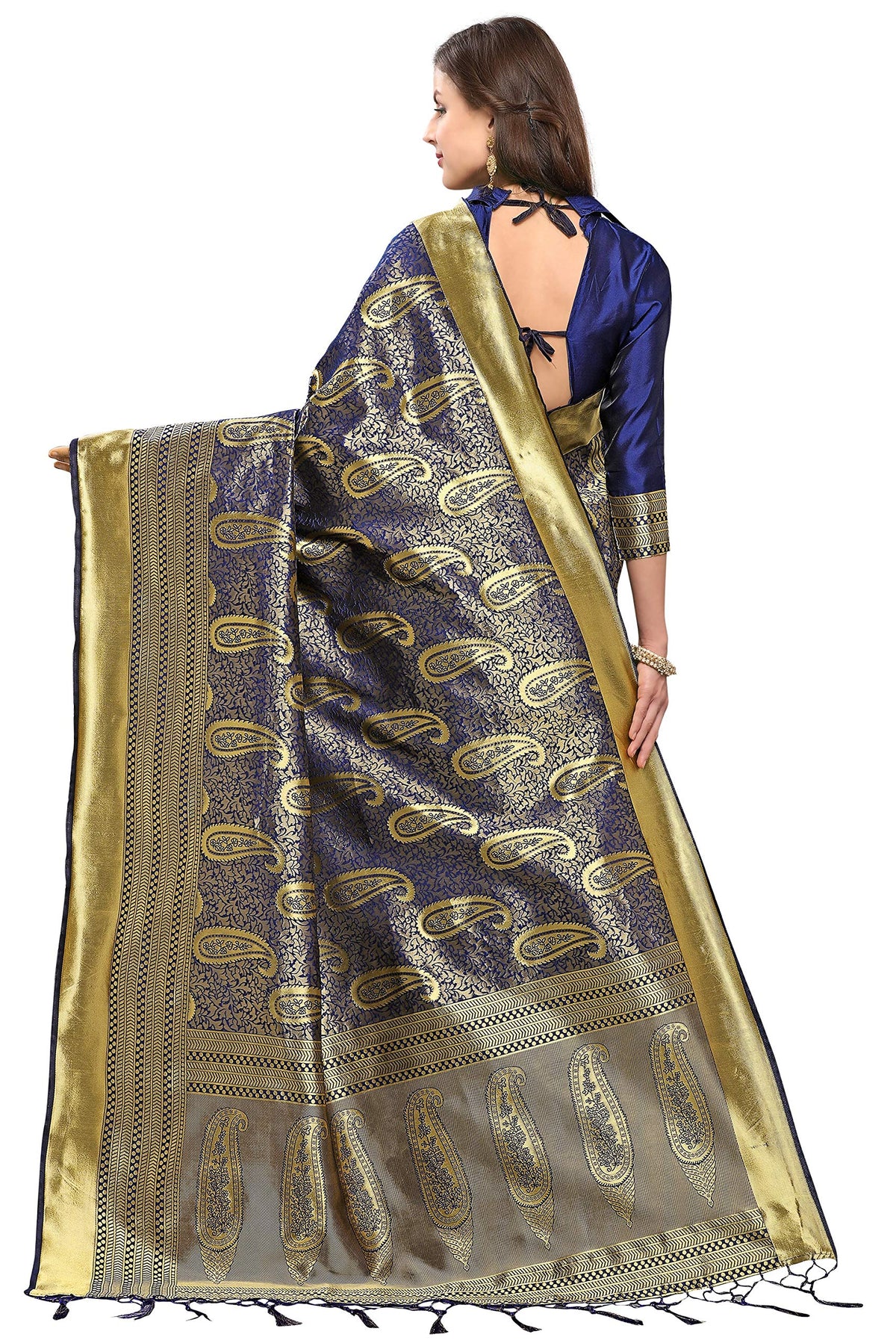 Vasthrlay Banarasi Classic Saree with decorative traditional design