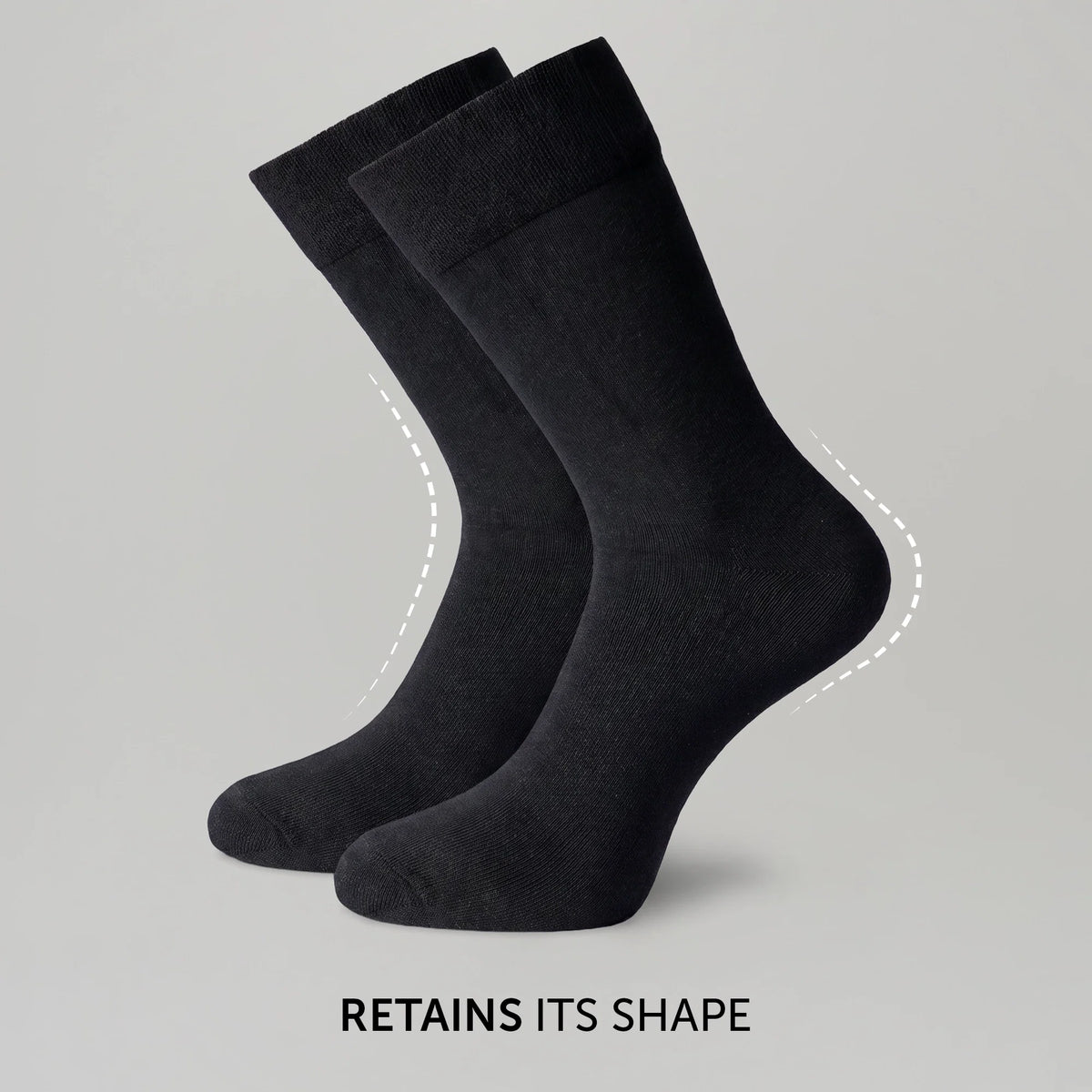 XYXX Crew-Length Socks - Pitch Black - view 5