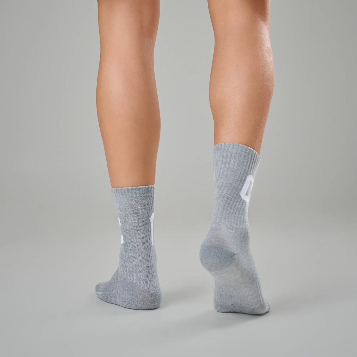 XYXX Crew Calf Length Socks - Concrete Grey - view 6