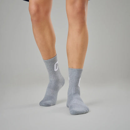 XYXX Crew Calf Length Socks - Concrete Grey - view 2