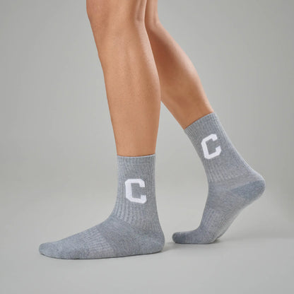 XYXX Crew Calf Length Socks - Concrete Grey - view 4