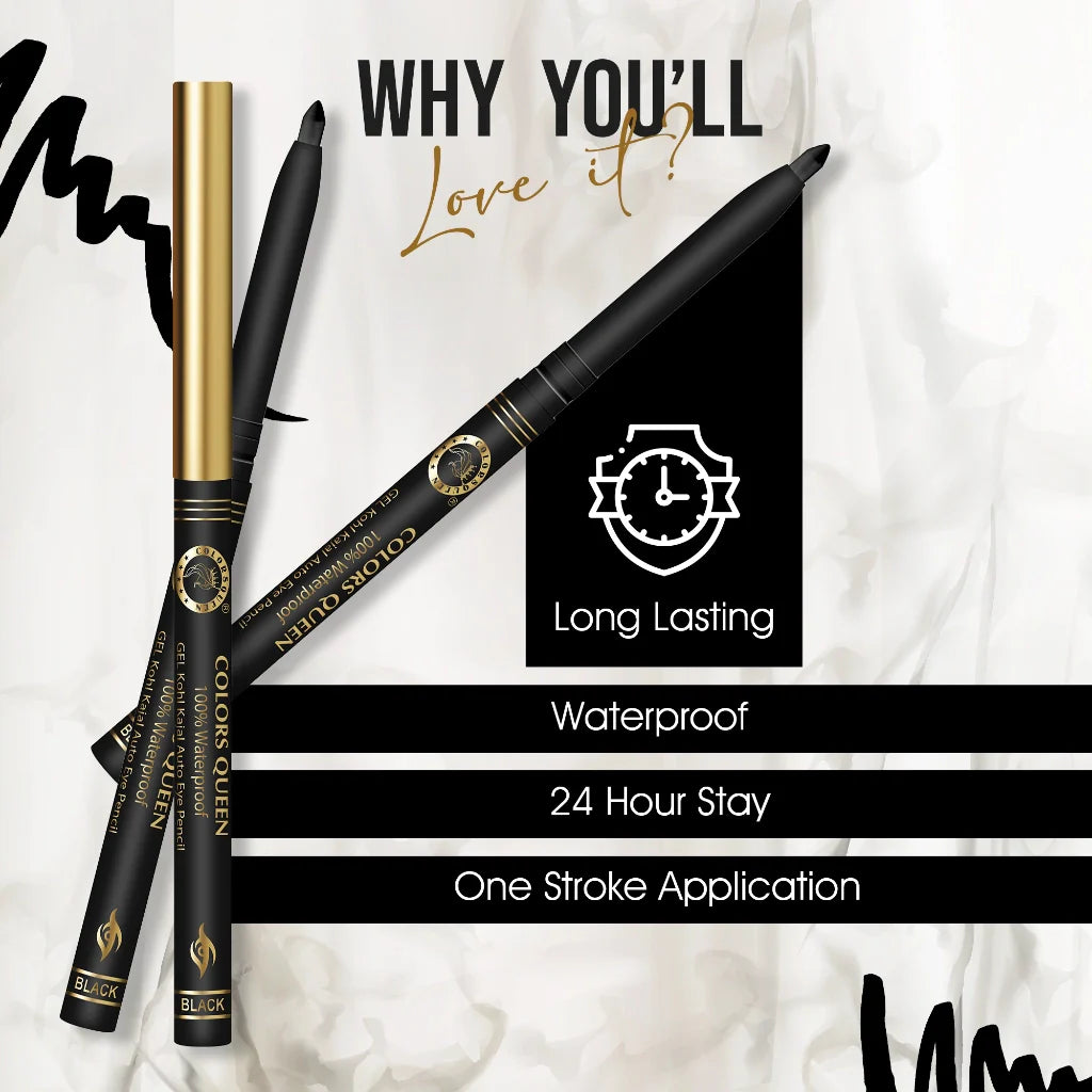 Colors Queen HD Gel Kohl Kajal | 0.35 Gram