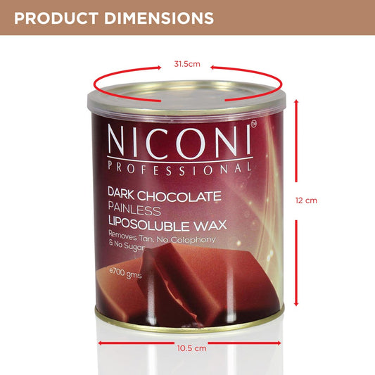 Niconi Painless Liposoluble Hair Removal Wax (Dark Chocolate) 700gms - view 2
