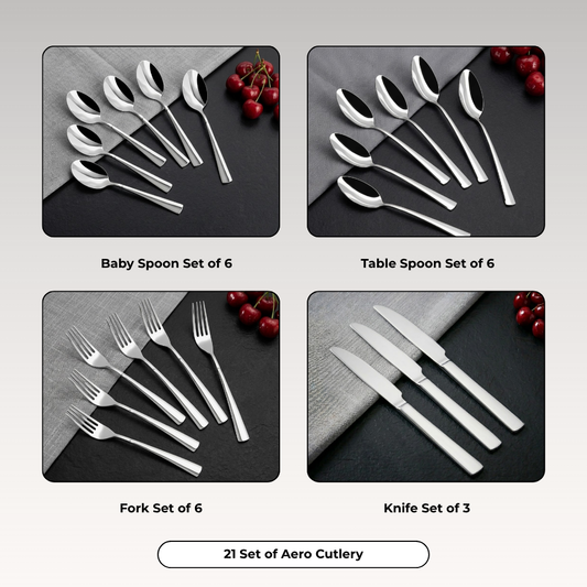 Vinod Stainless Steel Aero Cutlery 21 piece set - view 2