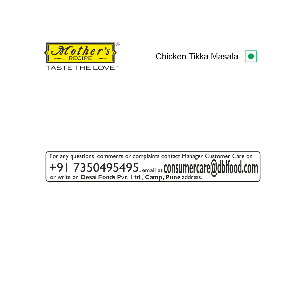 Mothers Recipe Chicken Tikka Mix