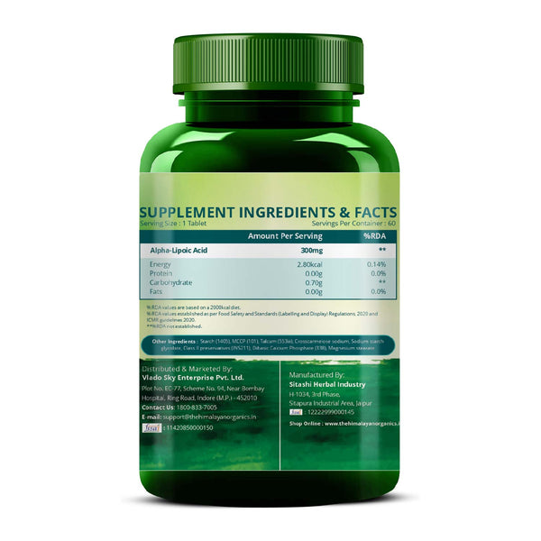 Himalayan Organics Alpha Lipoic Acid Tablets