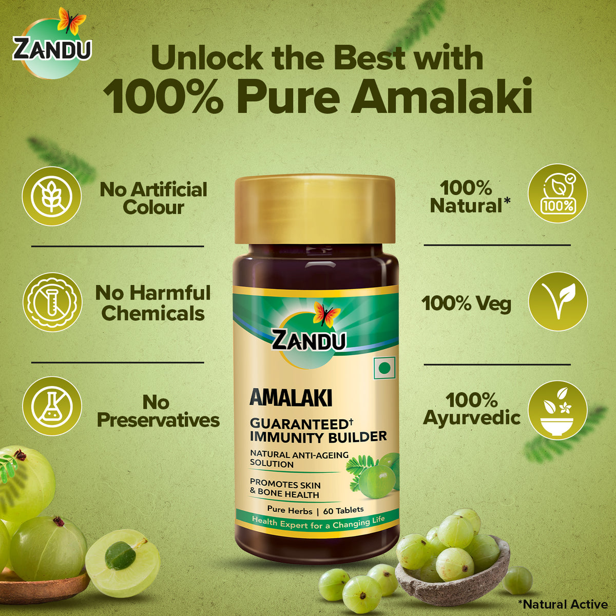 zandu organic amla tablets