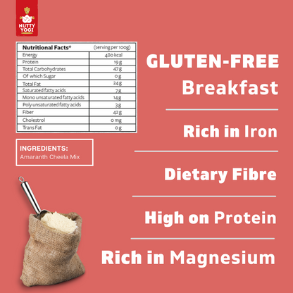 Nutty Yogi Amaranth Cheela Mix 400g